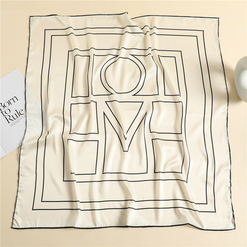 Women'S Square Scarf With Solid Color Scarf Women's square scarf with solid color scarf