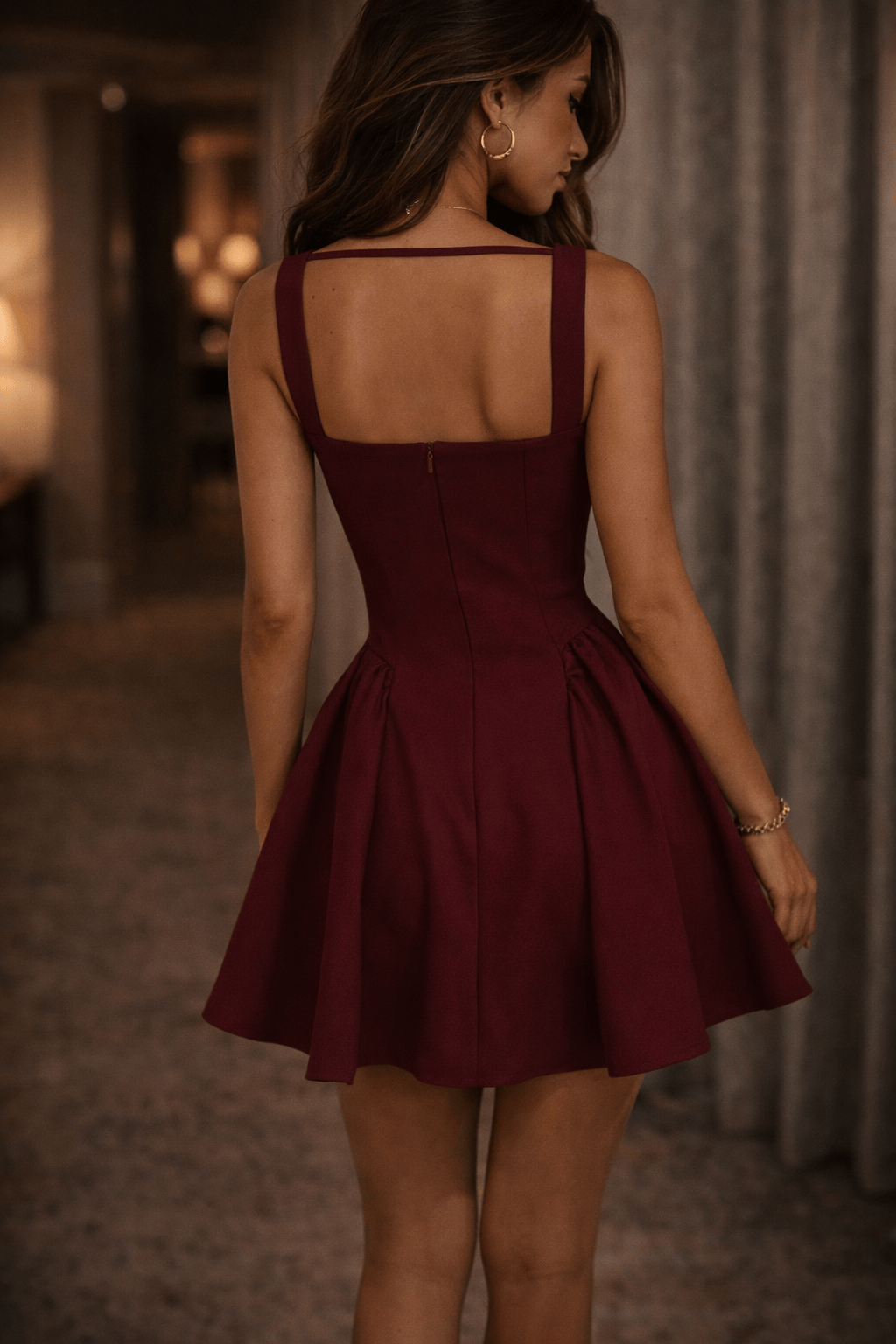 Women's Black Sleeveless A-Line Dress