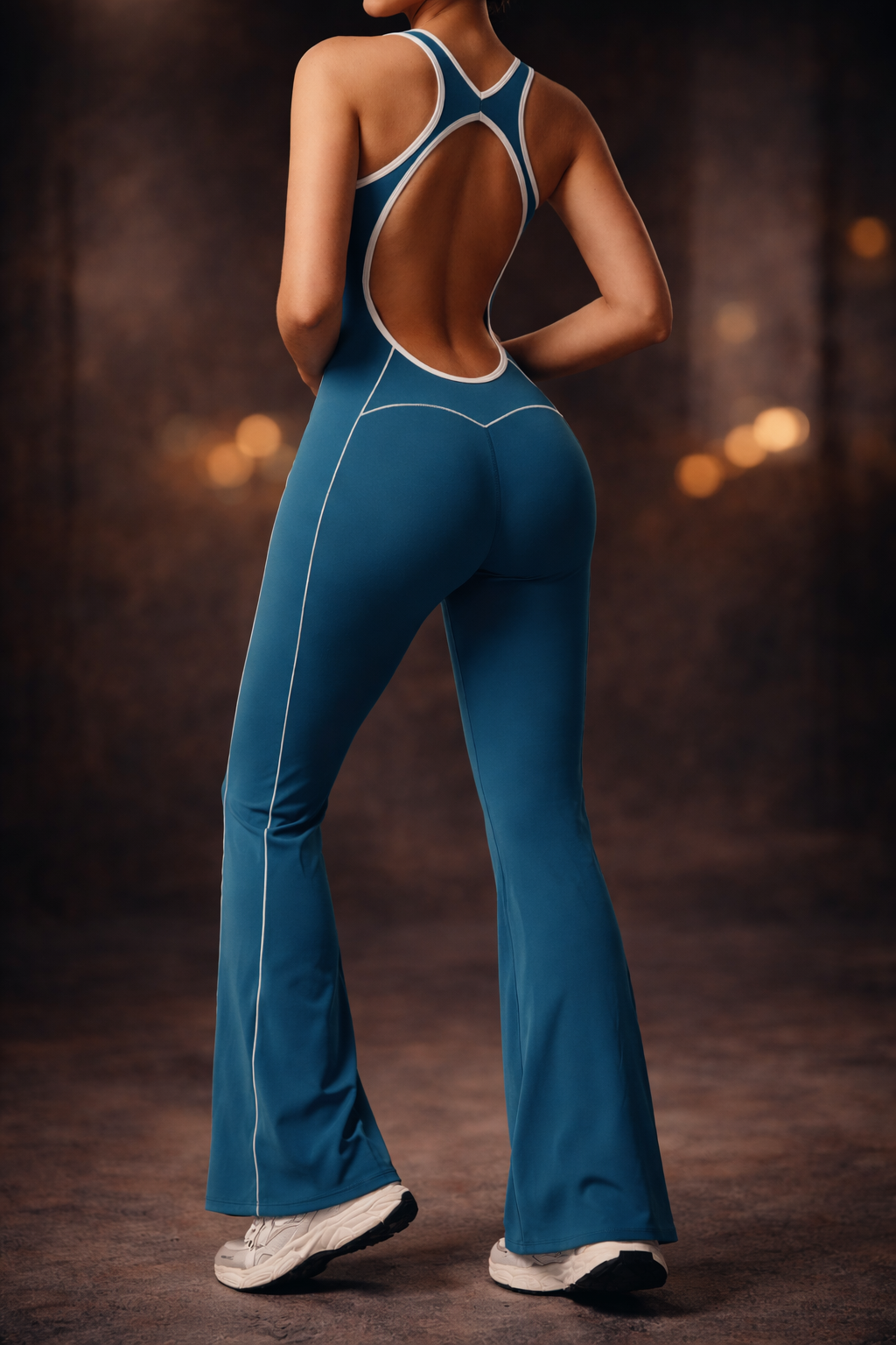 European And American Hollow Beauty Back Yoga Clothes Dance Sports Jumpsuit