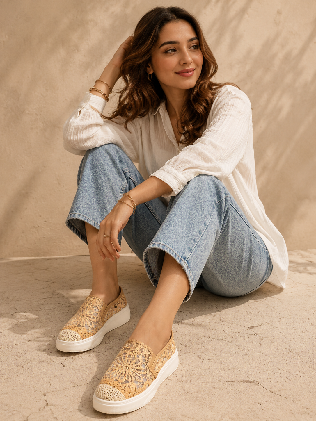 Round Toe Breathable Viscose Solid Color Low-Top Fashion Shoes