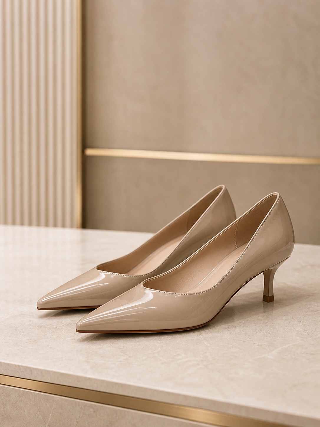 Pointed Toe Nude Color Shoes Women's All-matching Graceful Stiletto Heels