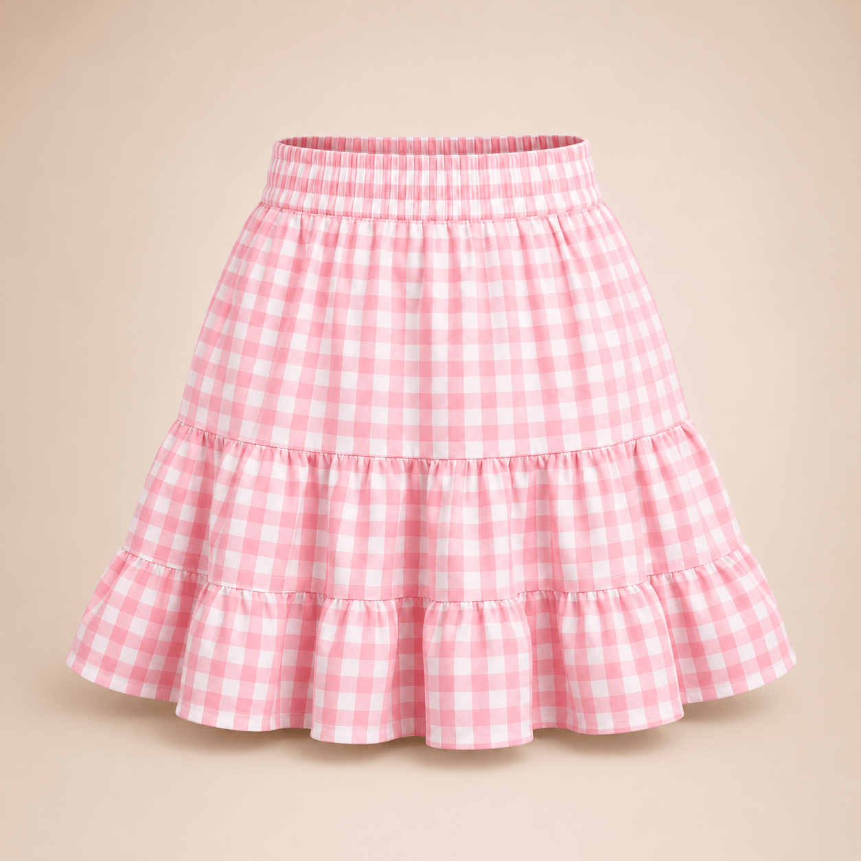 Vintage Plaid Patchwork Skirt