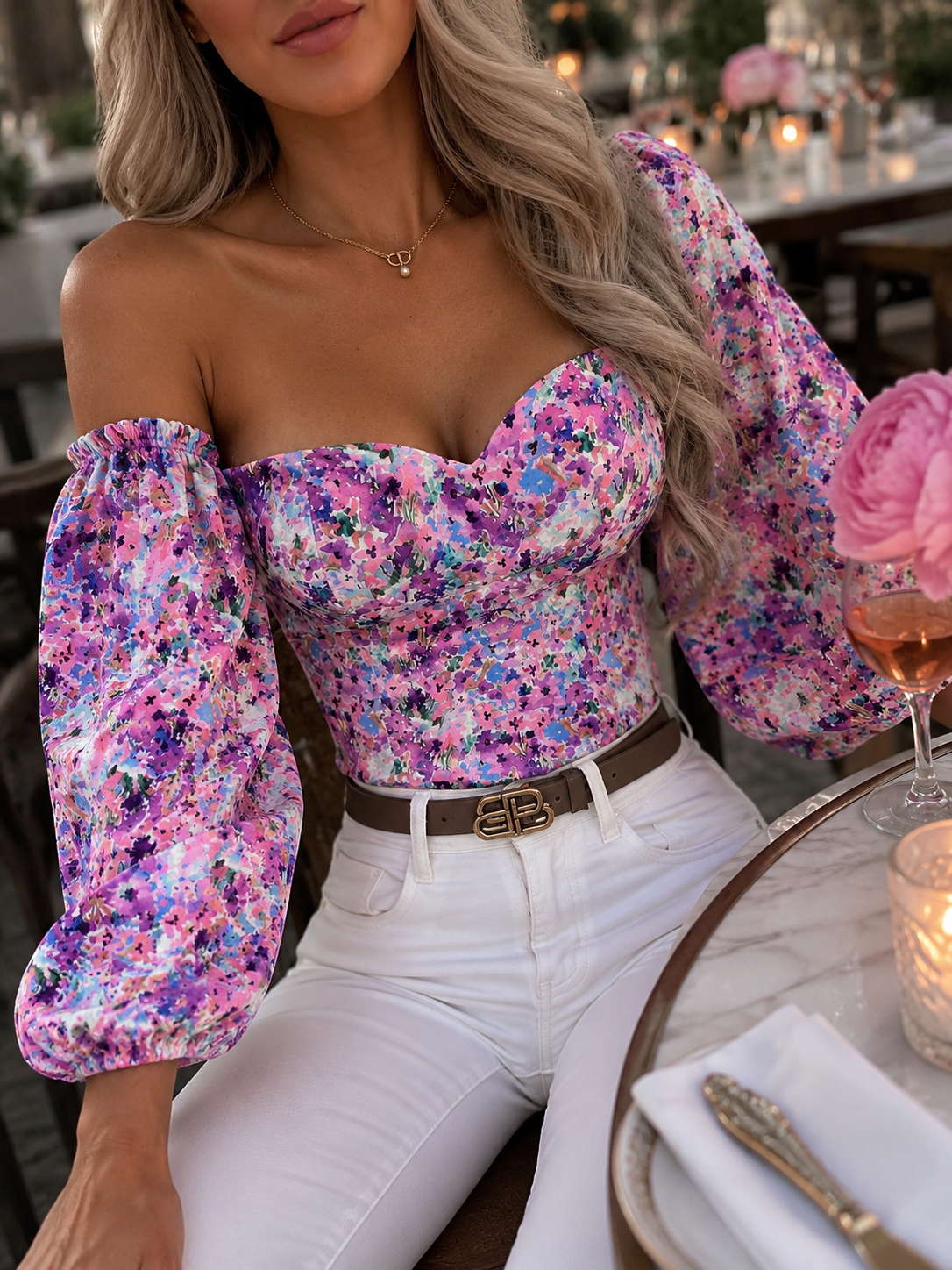 Women's Boho Print Short Sleeve Top
