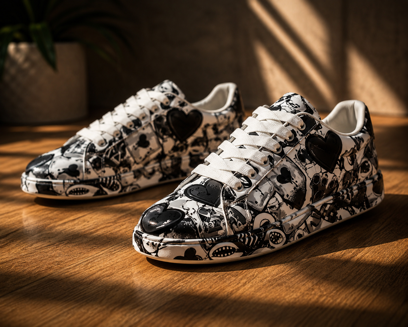 Thick Bottom Lace-up Sports Shoes Round Head