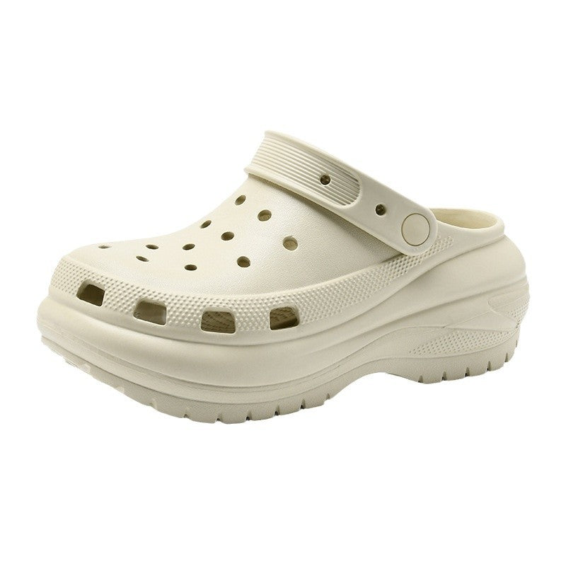 🍬 Mint Green Platform Hole Shoes – Candy-Colored Comfort with a Boost!