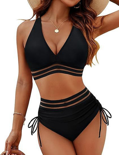 Women's High Waist Bikini Split Suit