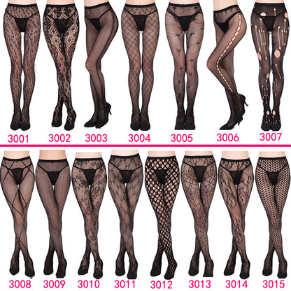 Women's Vintage Tattoo Lace Hollow Net Socks