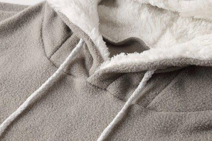 Embroidery Big Pocket Pullovers Women Sweatshirt Autumn Winter Warm Fashion With Cat Lovers Pet Dog Hoodies