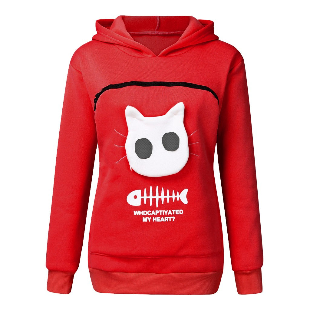 Cat Carrier Hoodie – Cozy Kangaroo Pouch for Your Furry Best Friend 🐱❤️