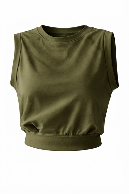 Effortless Drawstring Sleeveless Top