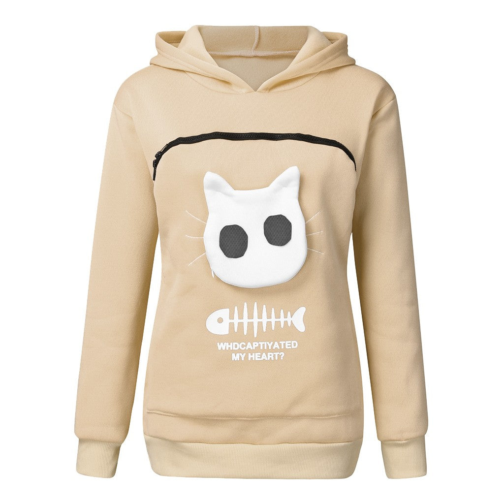 Cat Carrier Hoodie – Cozy Kangaroo Pouch for Your Furry Best Friend 🐱❤️