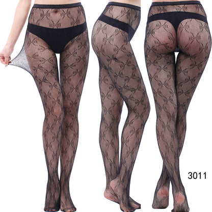 Women's Vintage Tattoo Lace Hollow Net Socks