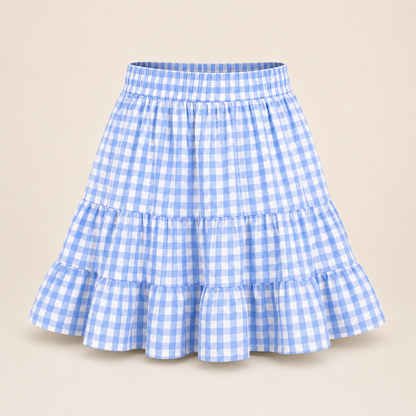 Women's Chaoyang Plaid Skirt High Waist