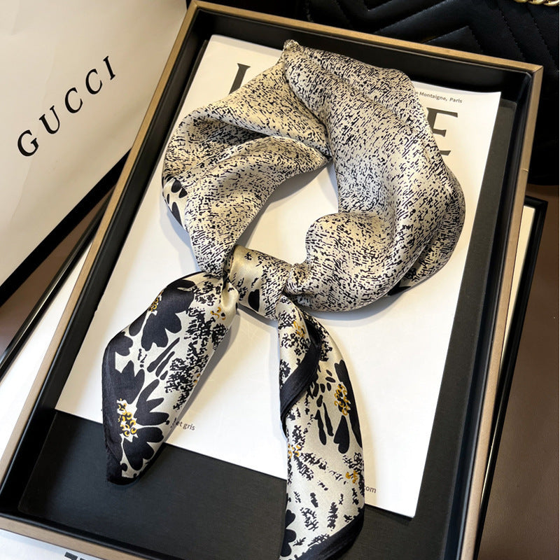Women's Square Neck Protection Scarf Thin Scarf