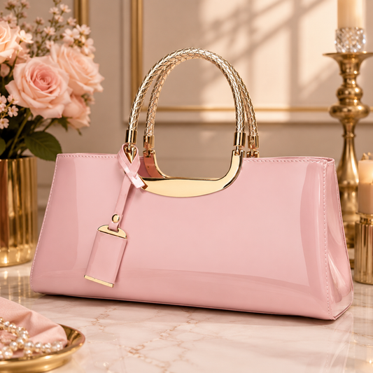 European And American Fashion Light Plastic Patent Leather Handbag