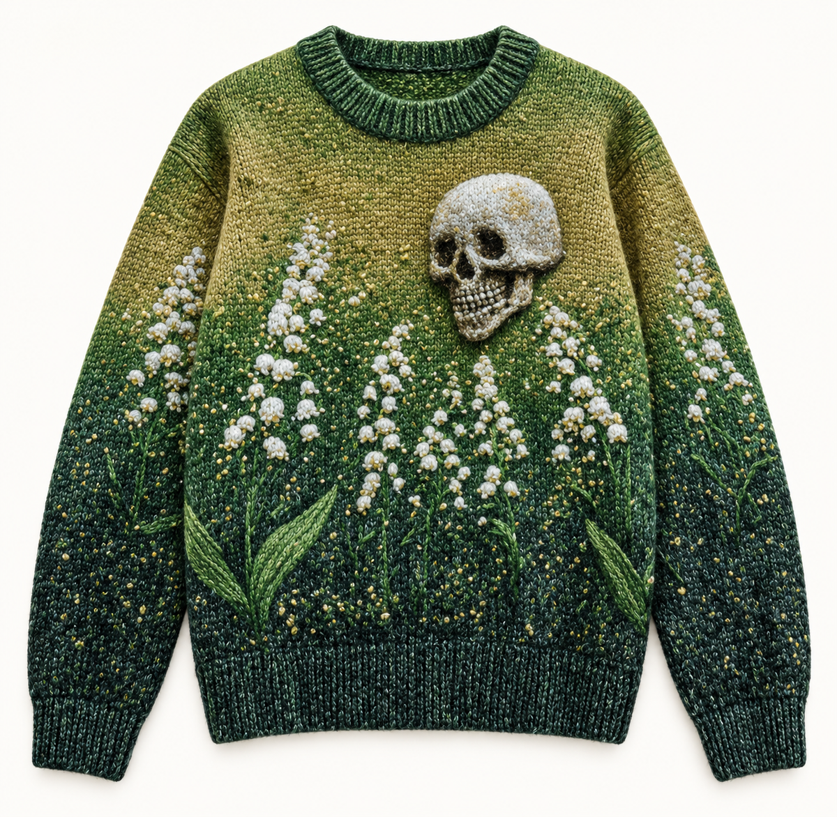 Printed Festive Crewneck Sweater