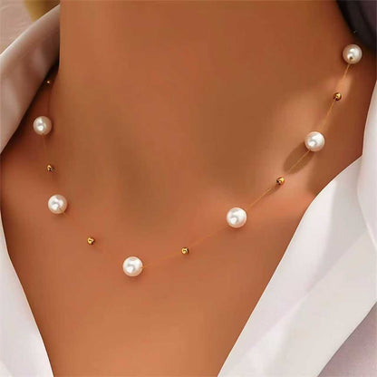 Bow-knot Clavicle-length Tassel Pendant Necklace