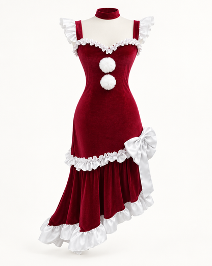 Original New Arrival Hip-Hugging Outfit French-Style Dress Christmas Performance Costume