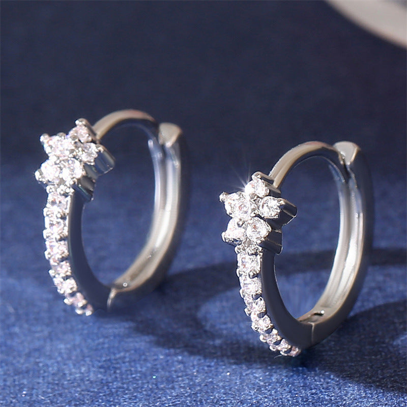 Women's Copper Micro Inlay Diamond Creative Earrings