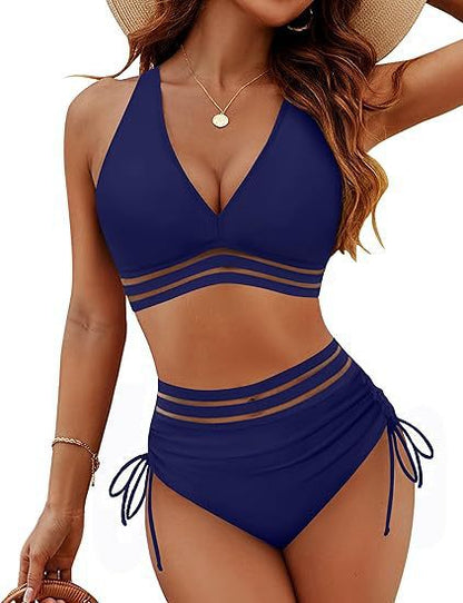 Women's High Waist Bikini Split Suit