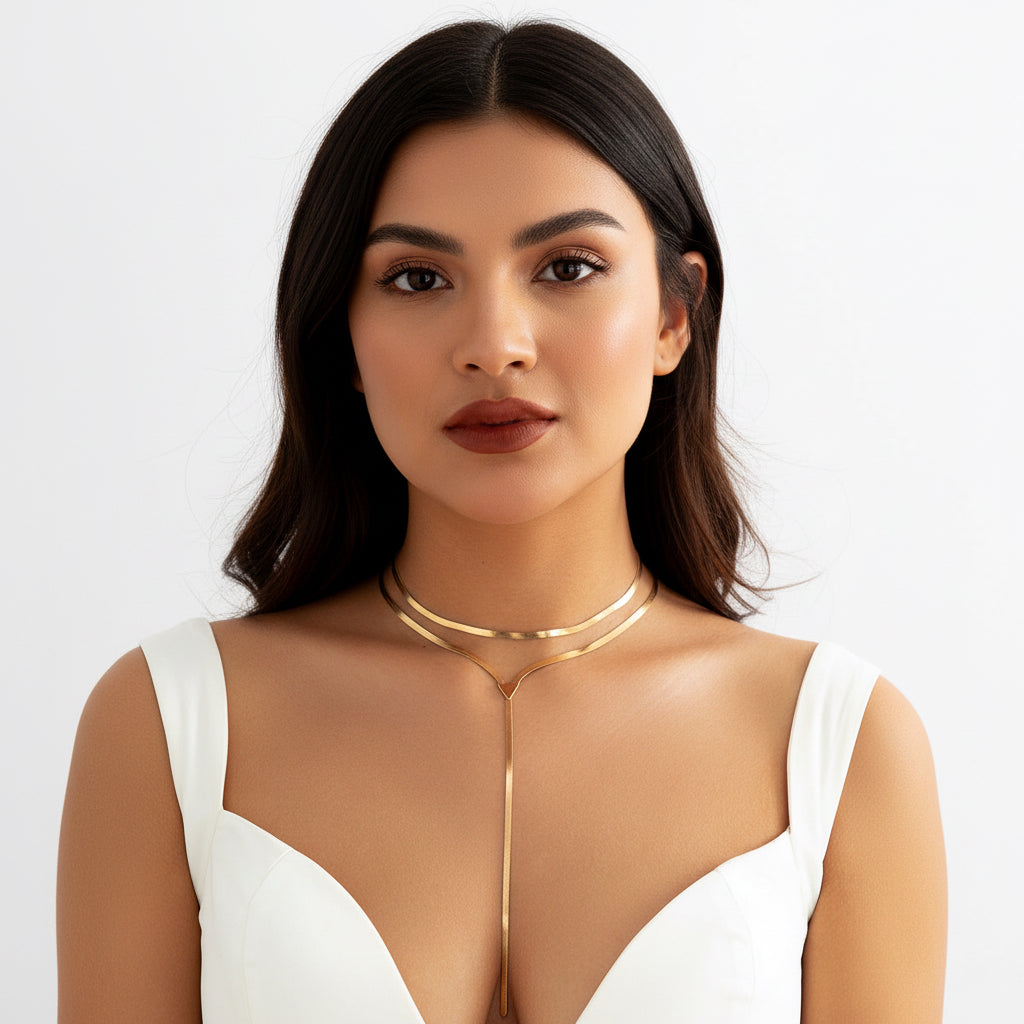 Women's Simple Hip Hop Snake Bones Chain