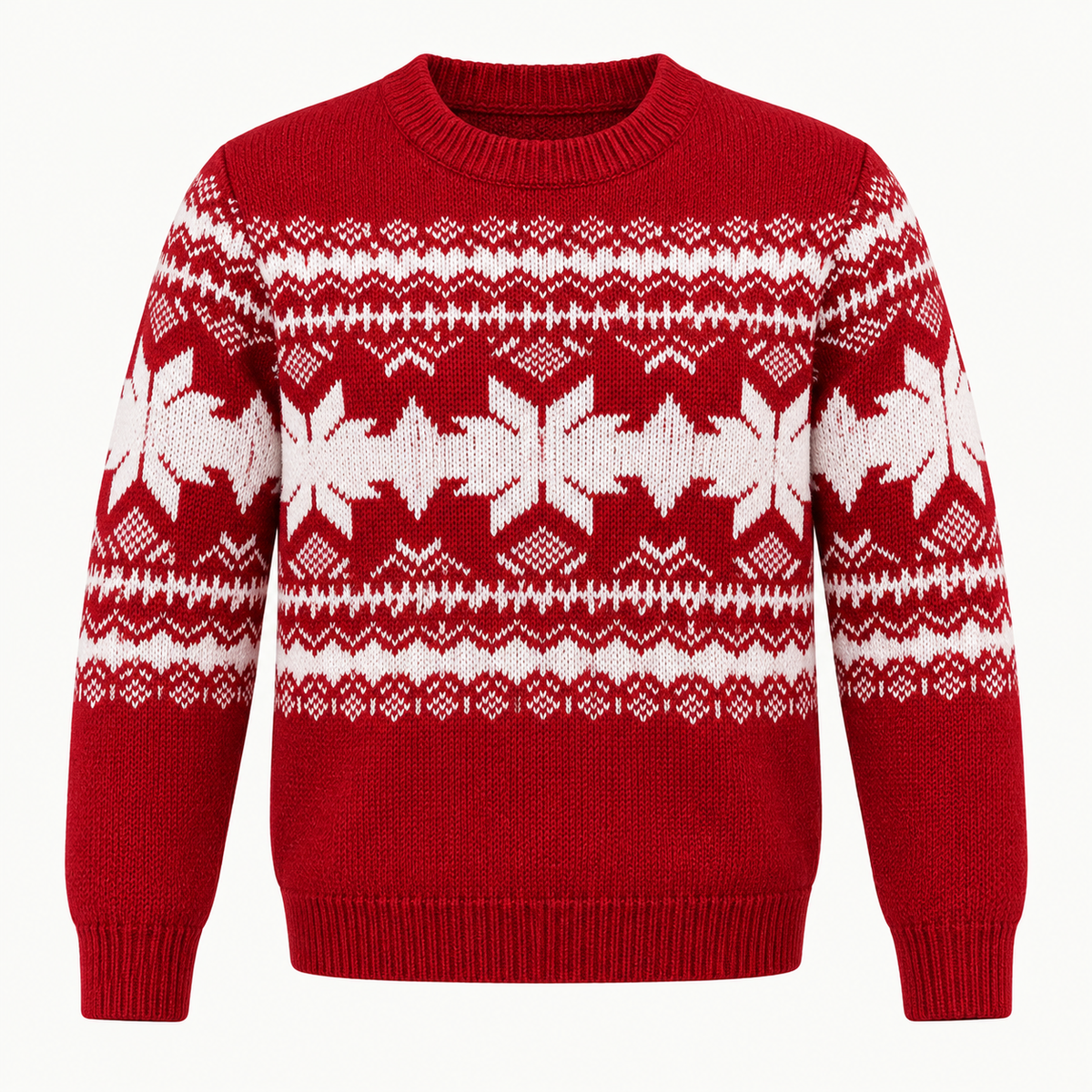Wine Red Fair Isle Christmas Sweater