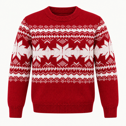 Wine Red Fair Isle Christmas Sweater