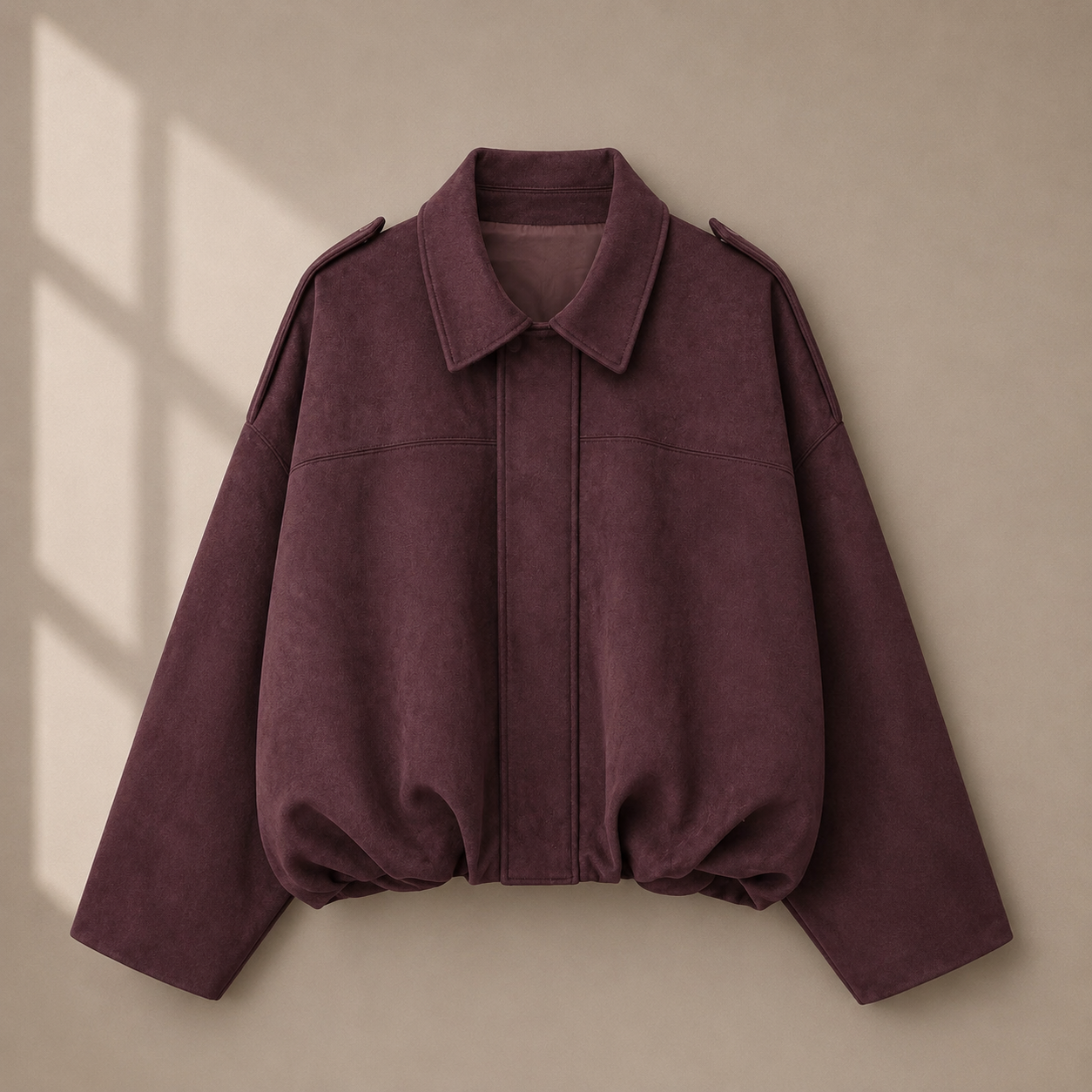 Green Suede Bomber Jacket Coat