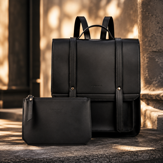 Soft leather solid color shoulder bag