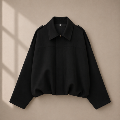 Green Suede Bomber Jacket Coat