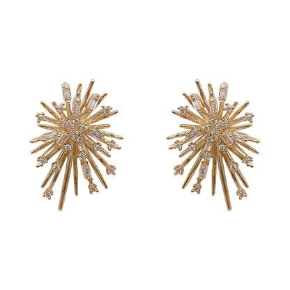 Fireworks Zircon Stud Earrings