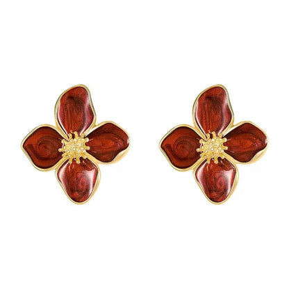 925 Silver Needle Roselle French Ins Retro Harbour Style Earrings