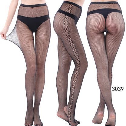 Women's Vintage Tattoo Lace Hollow Net Socks