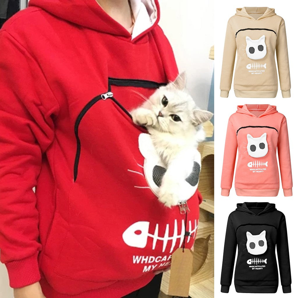 Cat Carrier Hoodie – Cozy Kangaroo Pouch for Your Furry Best Friend 🐱❤️