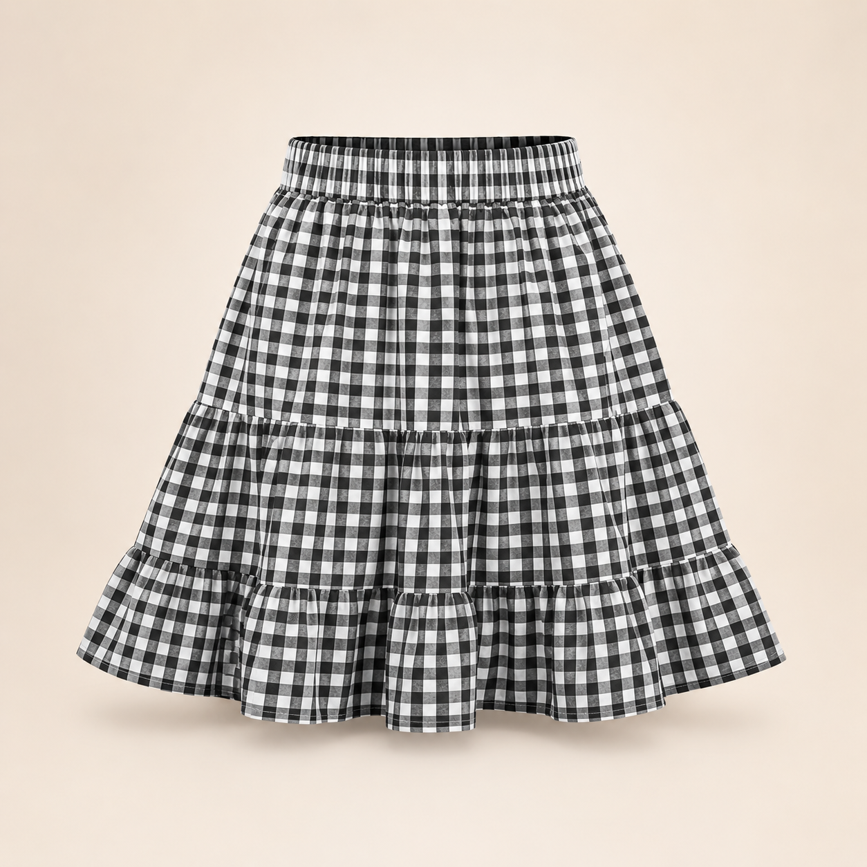 Women's Chaoyang Plaid Skirt High Waist