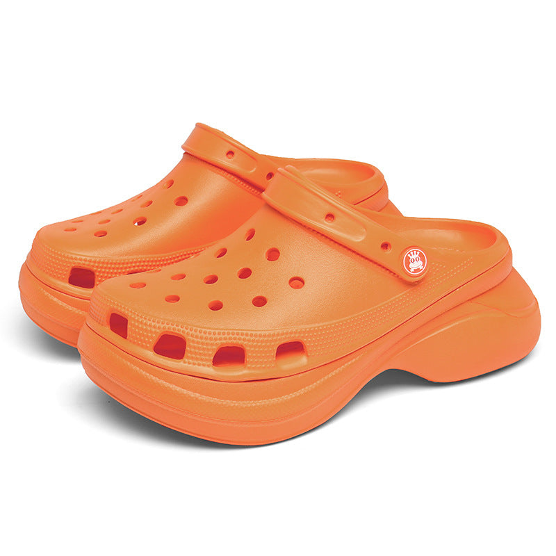 🍬 Mint Green Platform Hole Shoes – Candy-Colored Comfort with a Boost!