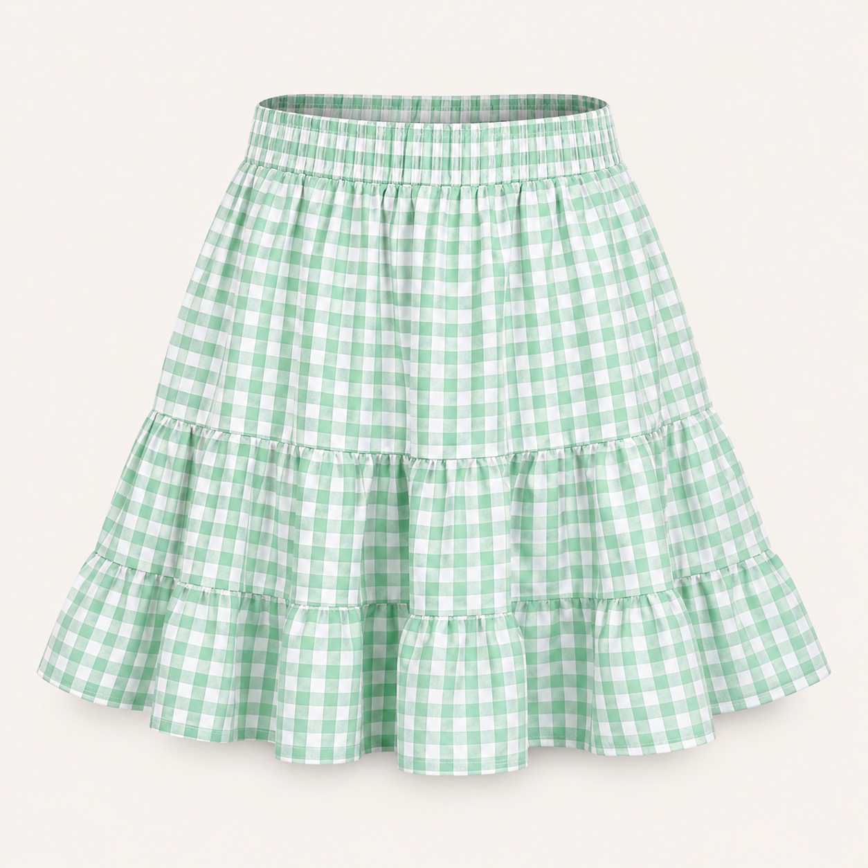 Women's Chaoyang Plaid Skirt High Waist