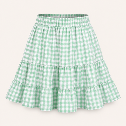 Women's Chaoyang Plaid Skirt High Waist