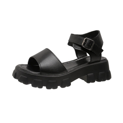 Women's Fashion Casual Solid Color Platform Sandals