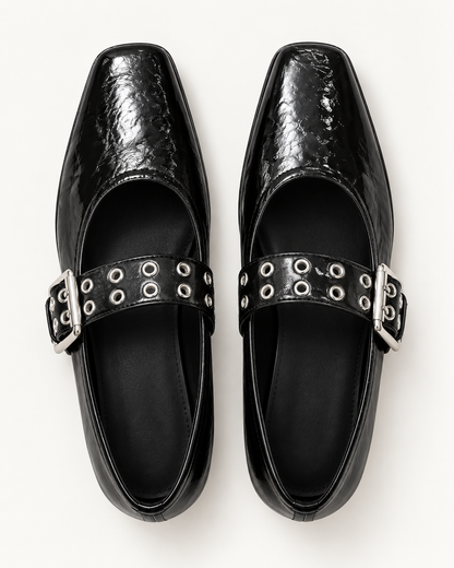 Eyelet Buckle Mary Jane Flats – product view 3