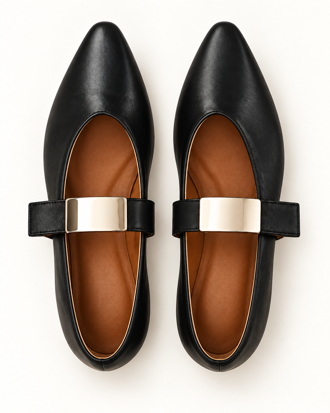 Pointed-Toe Buckle Mary Jane Flats – product view 2