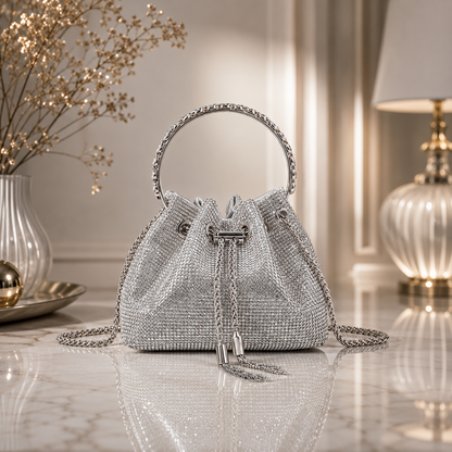 Women's Fashion Simple Rhinestone Chain Portable Shoulder Messenger Bag