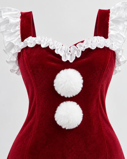 Original New Arrival Hip-Hugging Outfit French-Style Dress Christmas Performance Costume