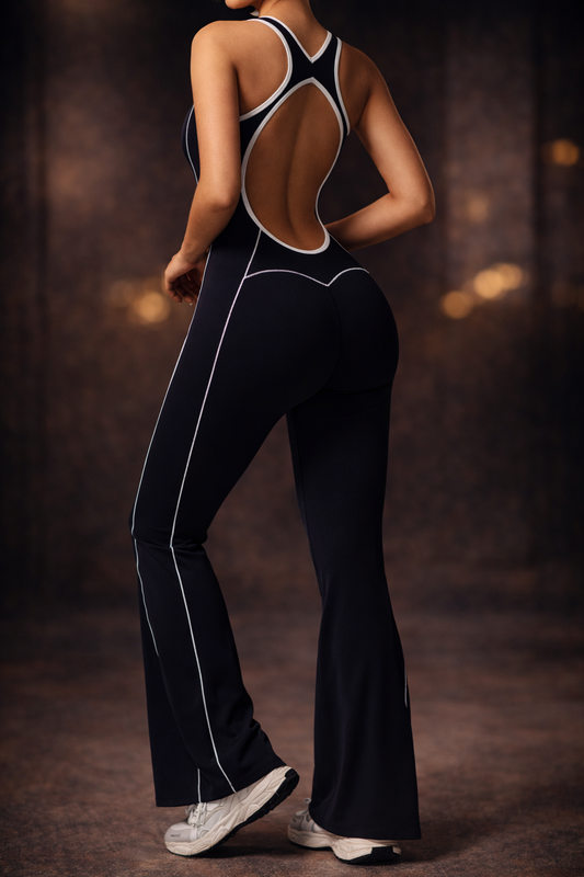 European And American Hollow Beauty Back Yoga Clothes Dance Sports Jumpsuit