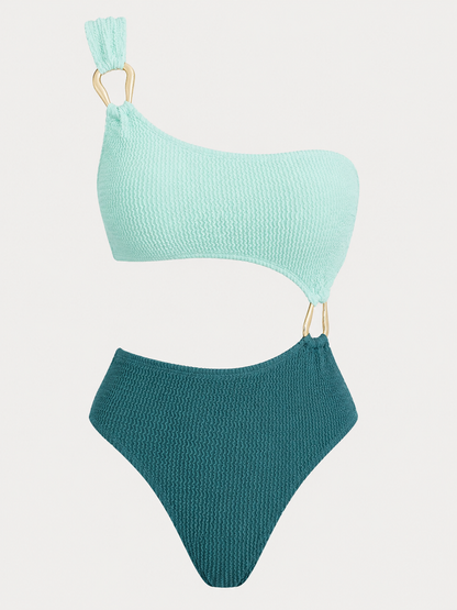 Color Contrast Patchwork Bikini Swimsuit Suit