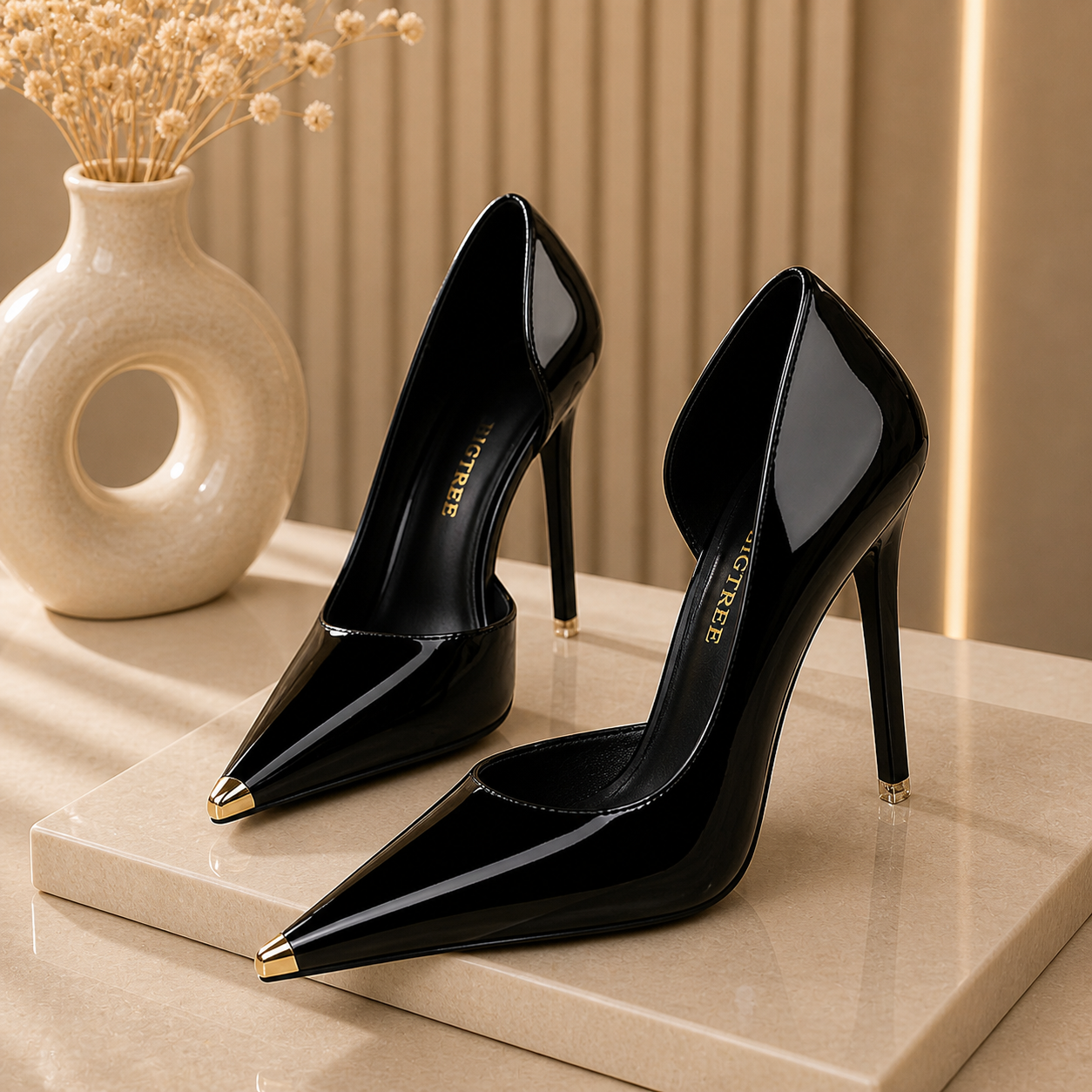 Women's Fashion Simple Hollow Low-cut High Heels