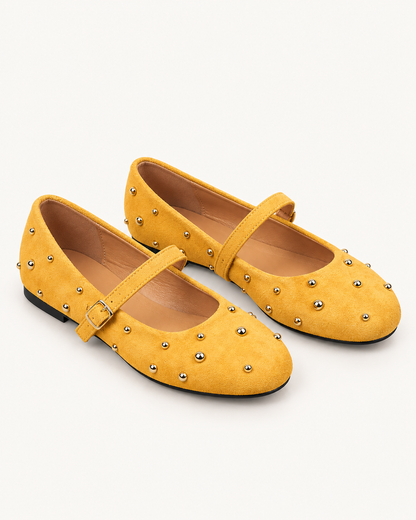 Studded Mary Jane Ballerinas