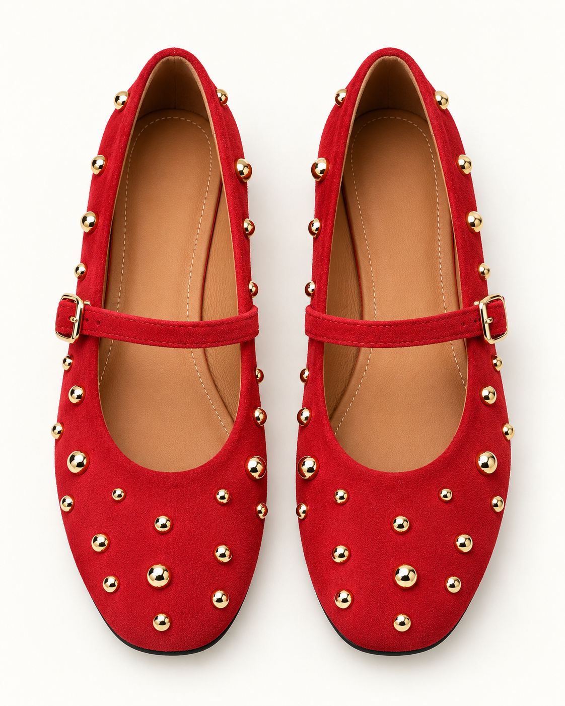 Studded Mary Jane Ballerinas
