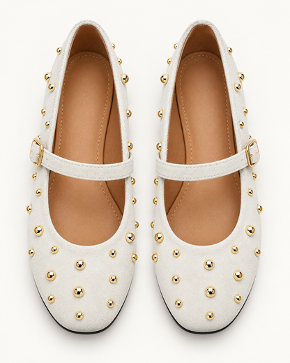 Studded Mary Jane Ballerinas
