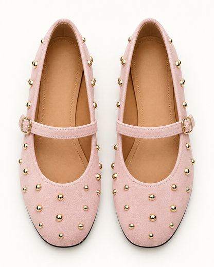 Studded Mary Jane Ballerinas